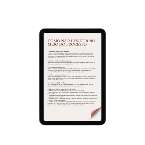Mockup do material prático em PDF no tablet